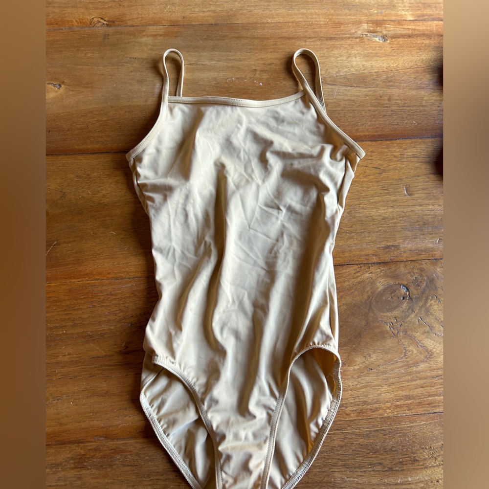 tan leotard